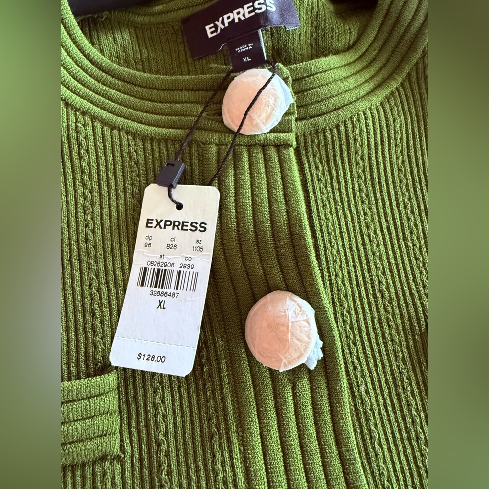 Express Olive Green Military Inspired Skirt Set - Picture 4 of 11